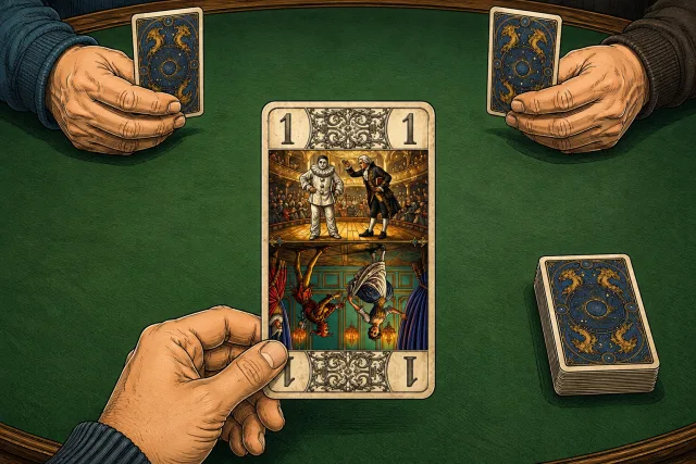 Petit au bout in French Tarot during the last trick